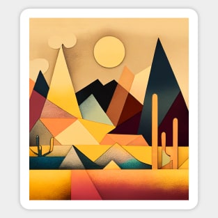 a desert landscape in Kleeland Sticker